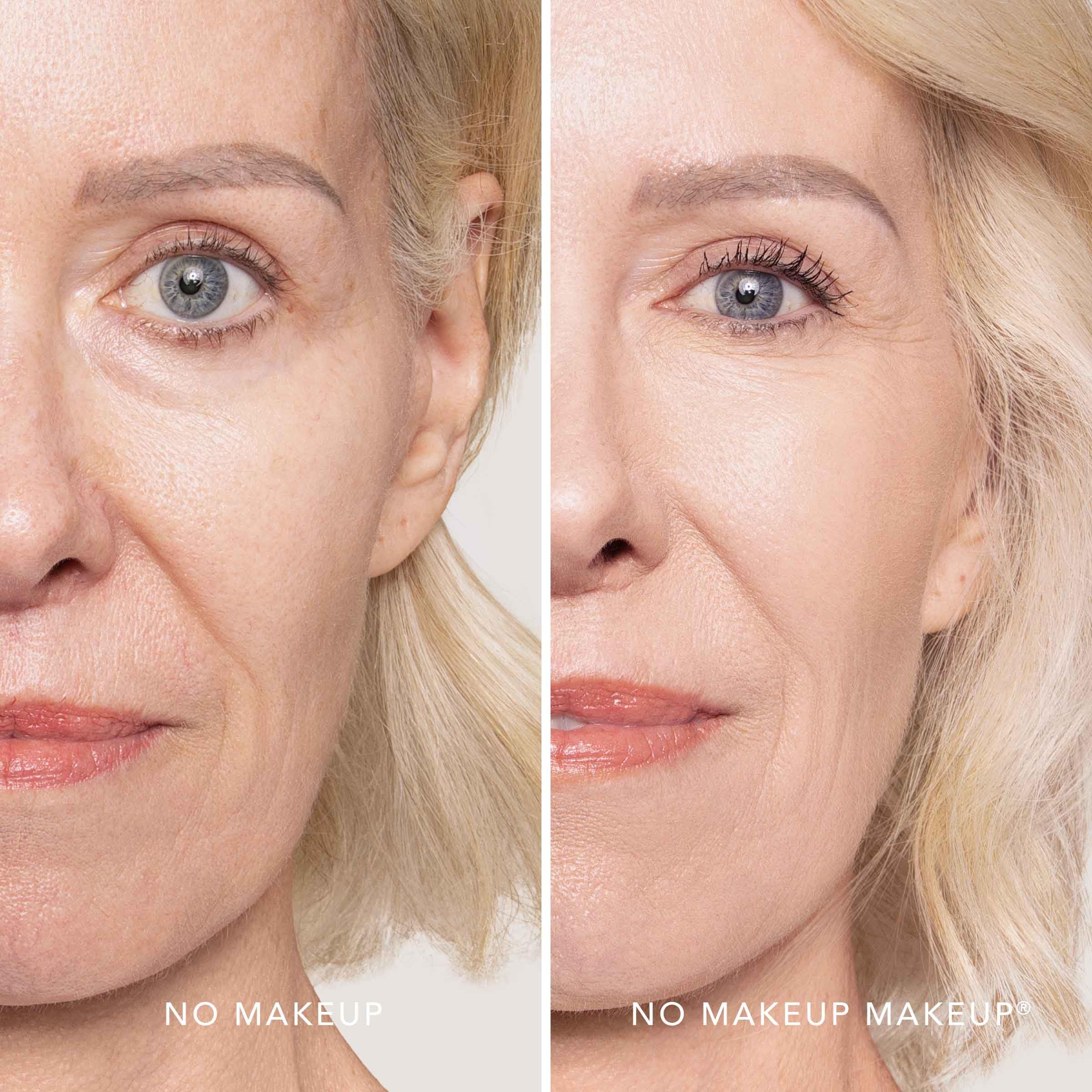 La base incluye brocha para una aplicación rápida y precisa de No Makeup Makeup Foundation