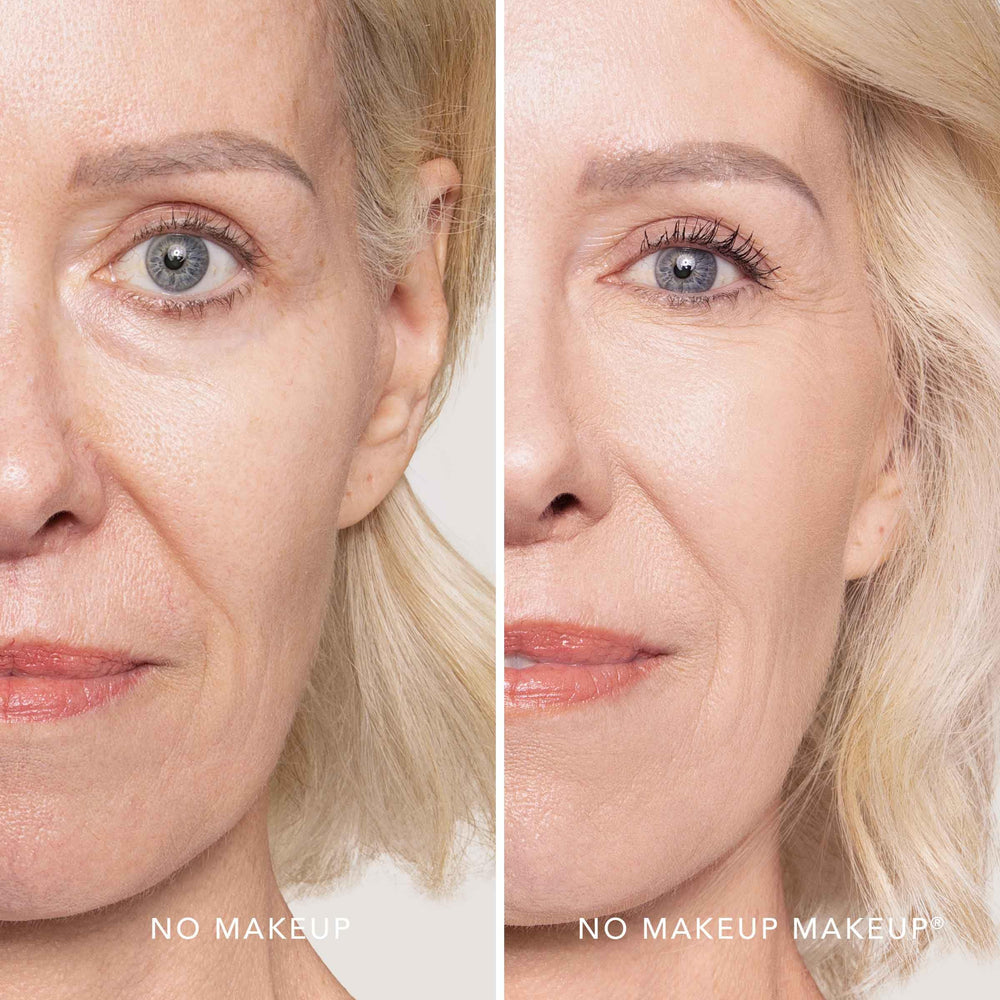La base incluye brocha para una aplicación rápida y precisa de No Makeup Makeup Foundation