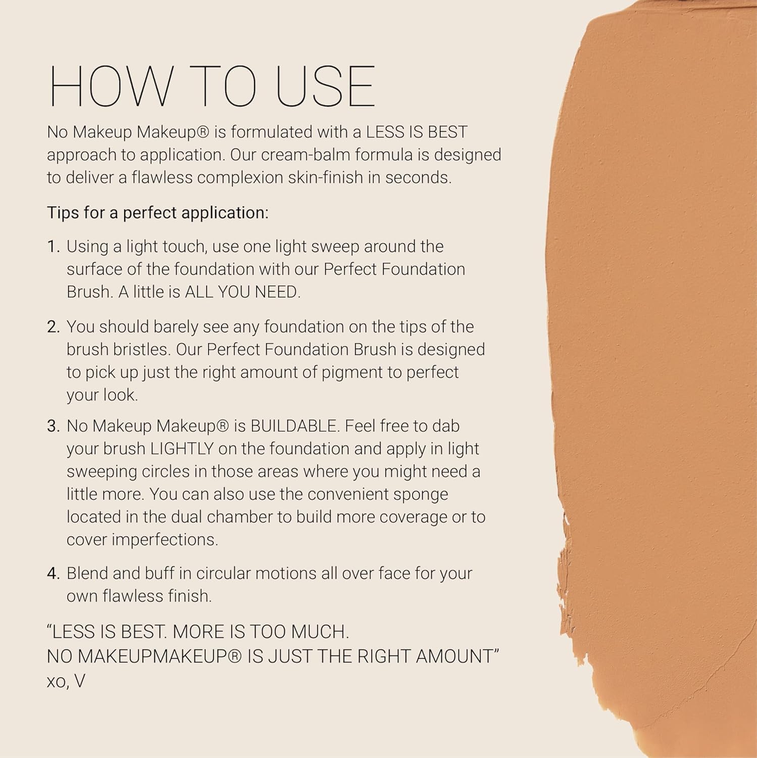 Ingrediente jojoba y vitamina E en No Makeup Makeup Foundation cuidan la piel