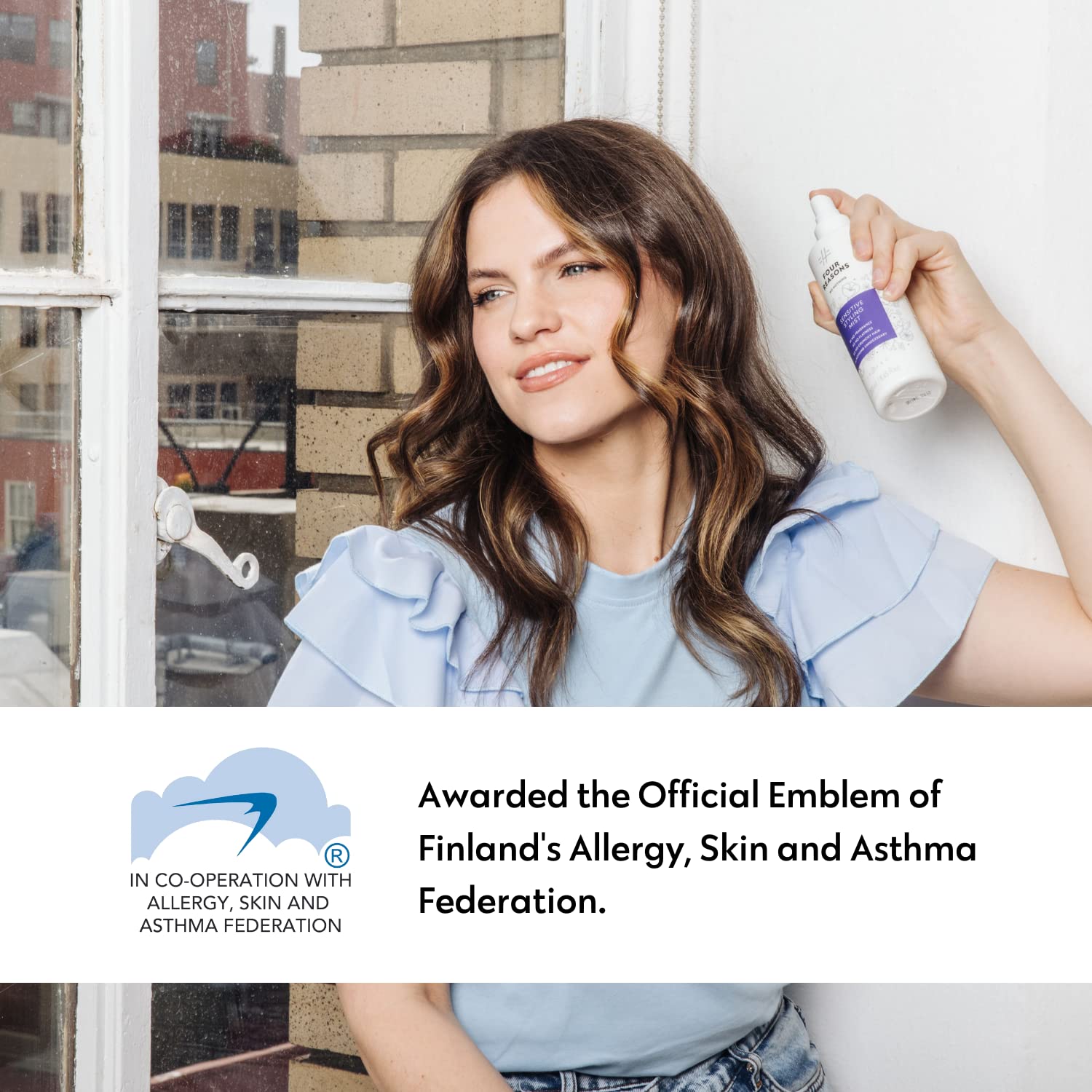 No nothing Very Sensitive Styling Mist sin fragancia para piel sensible.
