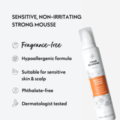 Application facile de No Nothing Very Sensitive Strong Mousse sur cheveux humides.