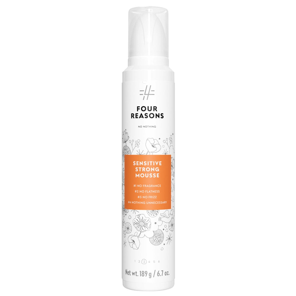 No Nothing Very Sensitive Strong Mousse – bouteille prête à l’emploi, montre le packaging sans parfum.