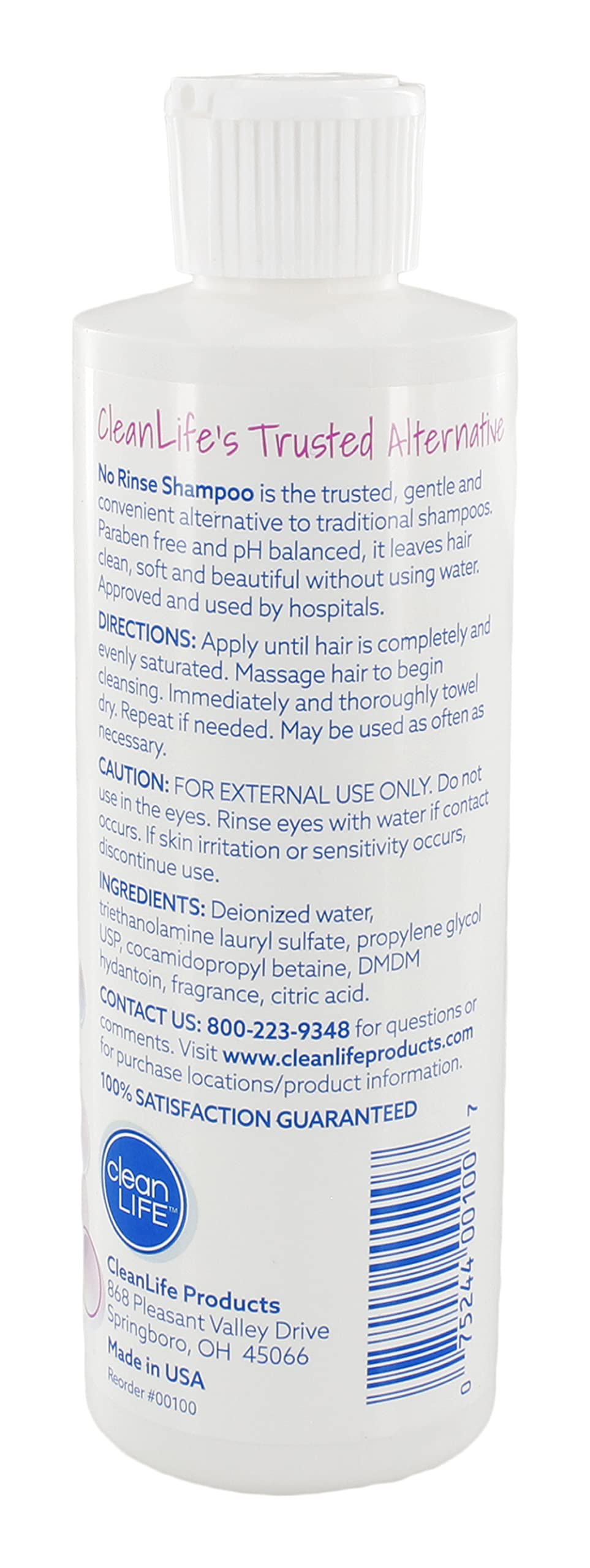 No-Rinse acondicionador, botella frontal: cabello suave y fácil de peinar.