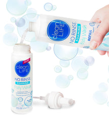 No-Rinse aplicación sin enjuague, limpieza rápida durante viajes y estancias fuera de casa.