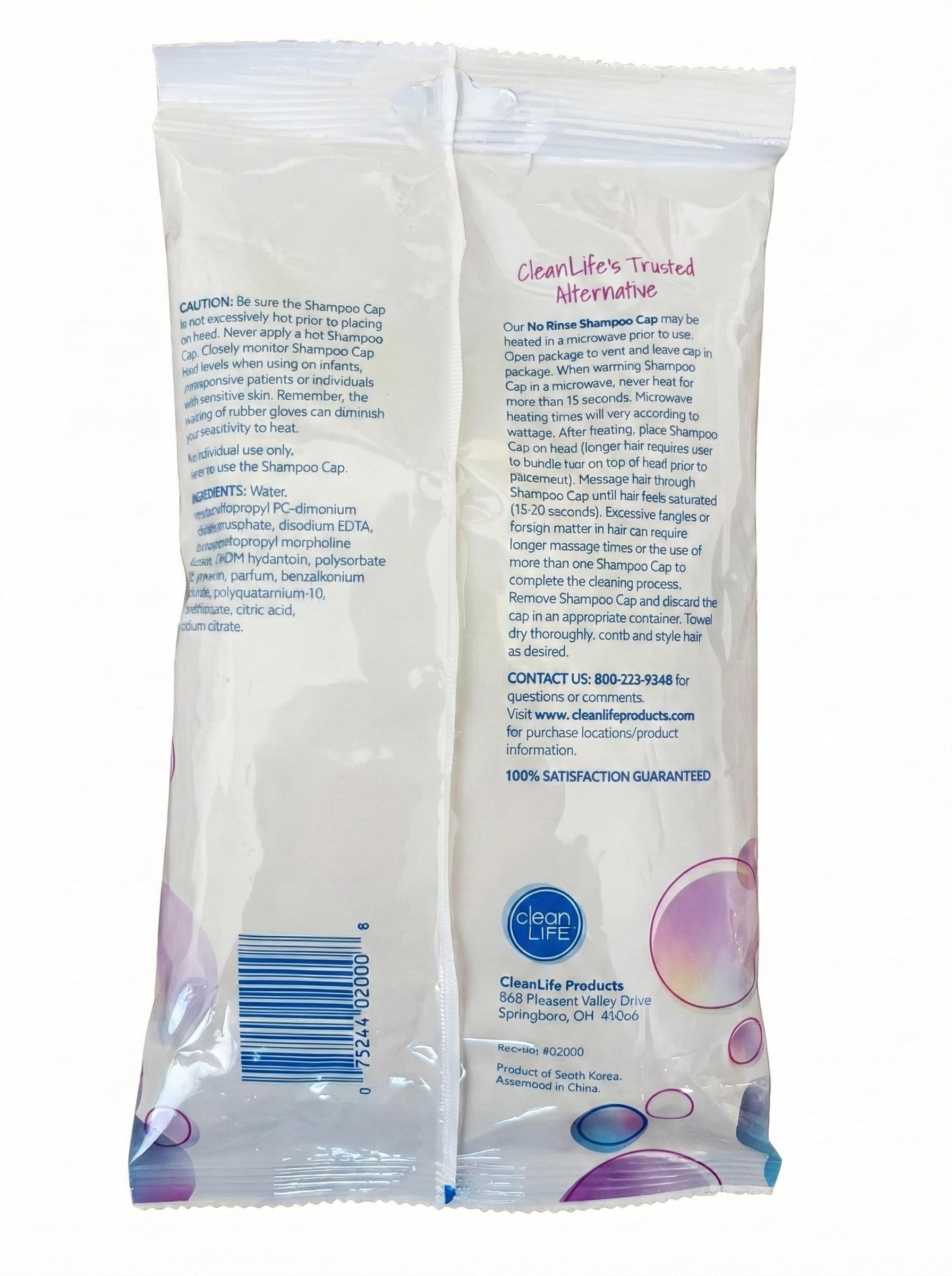 No-Rinse Cap: parfum frais et léger pour un soin en douceur.