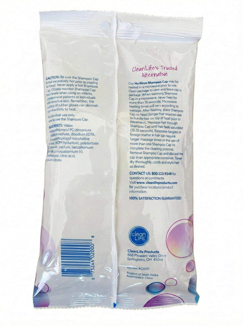 No-Rinse Cap: parfum frais et léger pour un soin en douceur.