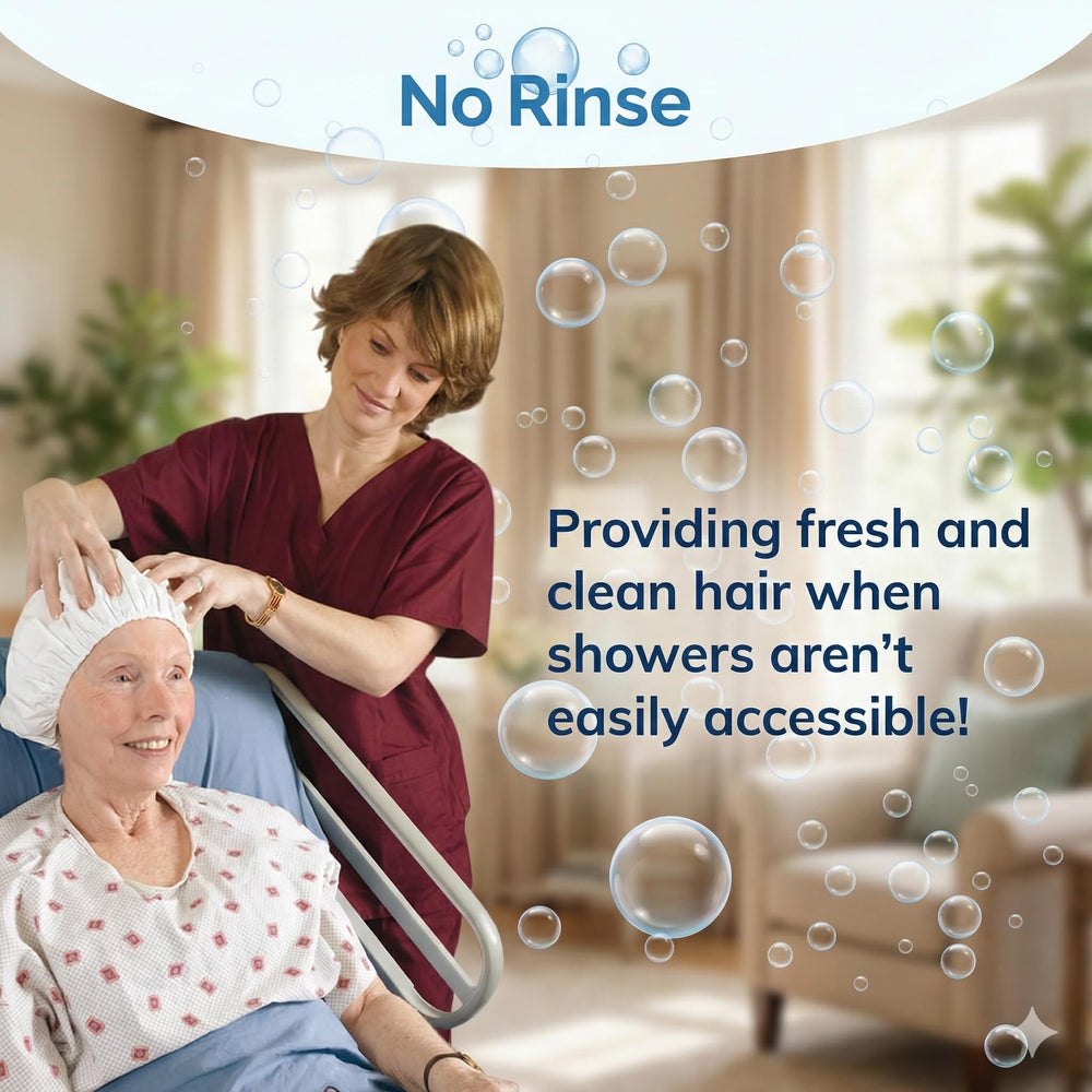 No-Rinse Cap: pratique en voyage et déplacement, hygiène sans eau.