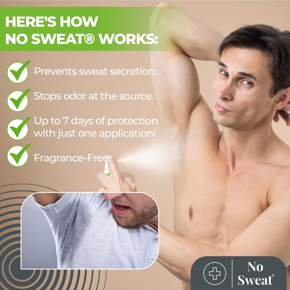 No Sweat difusor en acción, rociado uniforme para protección duradera