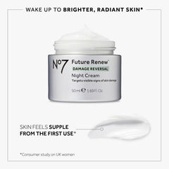 No7 crema nocturna, aplicación suave para iniciar el ritual nocturno.