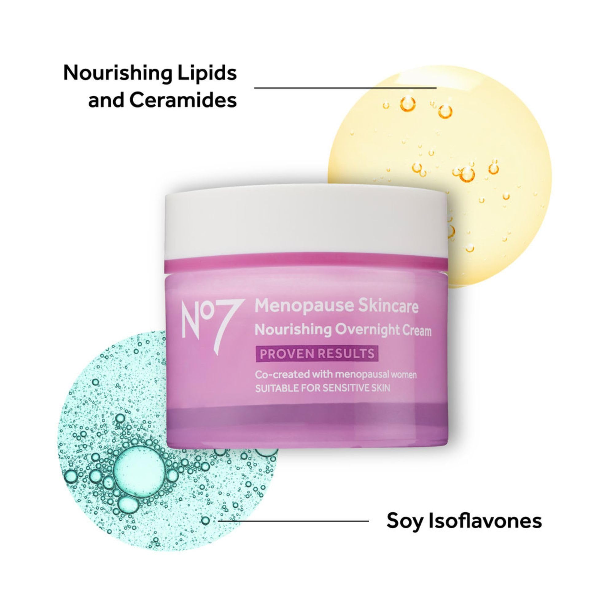 No7 crema nocturna menopausia: confort para piel sensible y calma.