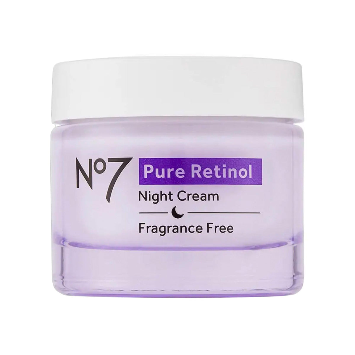 No7 Crème Nuit au Rétinol Pur – bouteille élégante prête à hydrater et raffermir la peau