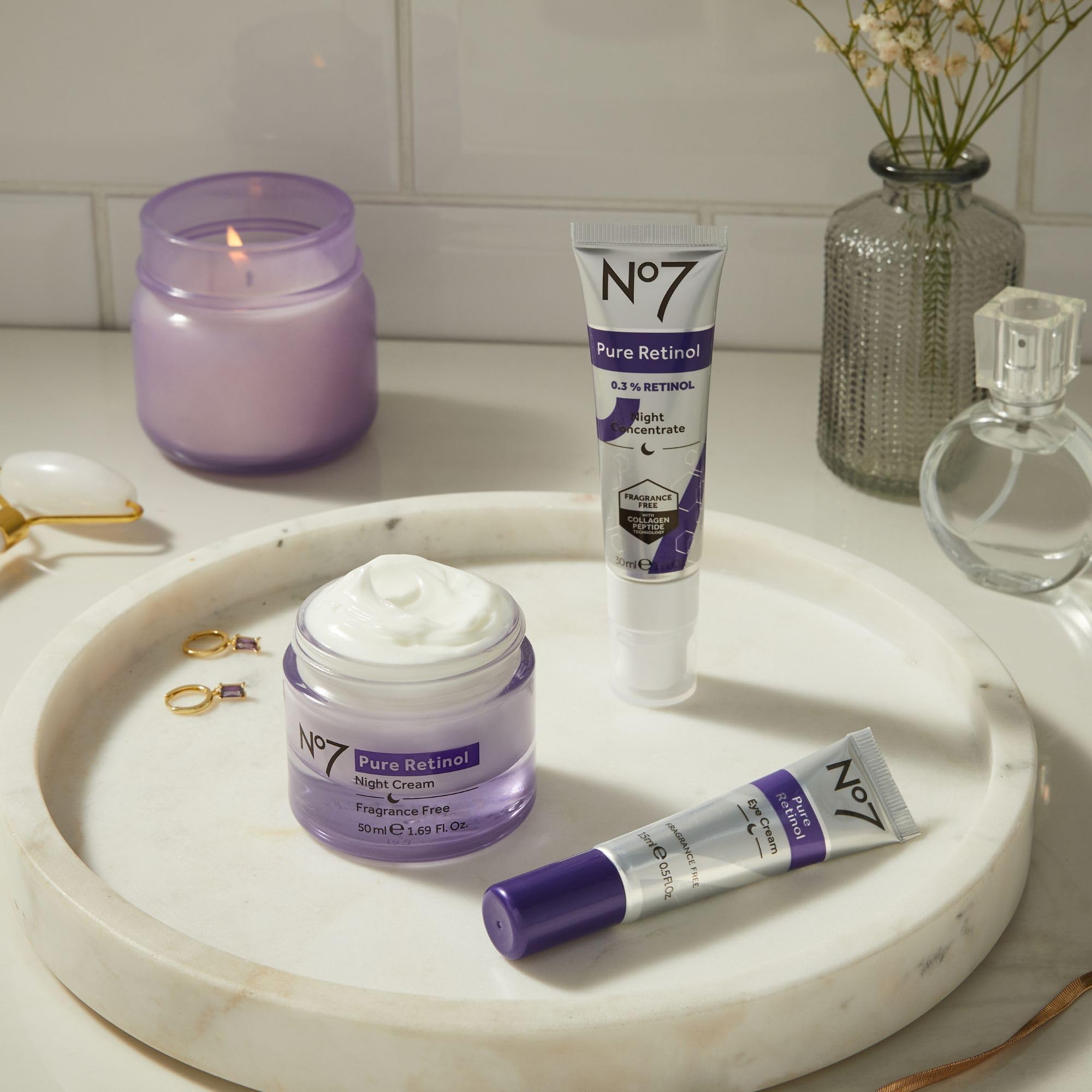 Emballage No7 Crème Nuit au Rétinol Pur, élégant et pratique