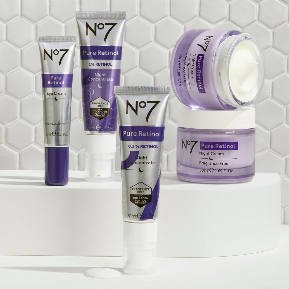 No7 Cuidado nocturno antiarrugas que se integra a la rutina.