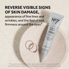 Aplicación alrededor del contorno de ojos para revitalizar la mirada con No7.