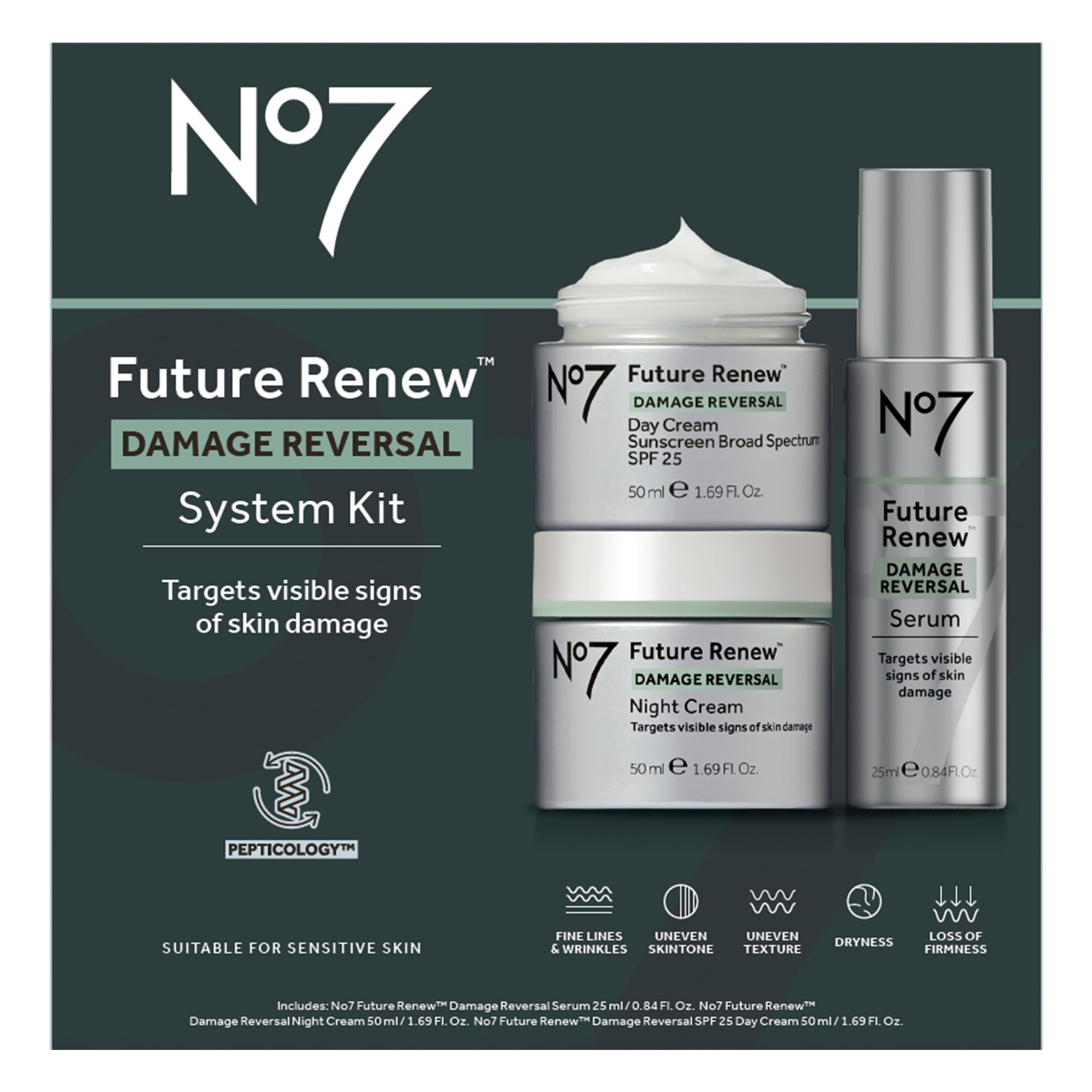 No7 Future Renew crema-día SPF25, crema ligera con protección solar para el día