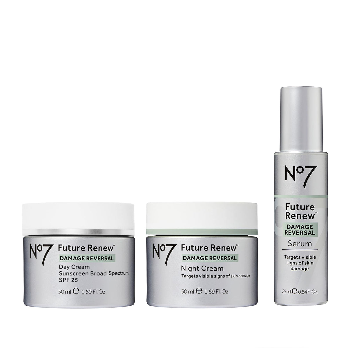No7 Future Renew serum, frasco con absorción rápida para piel radiante