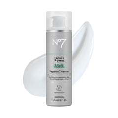No7 Future Renew péptido limpiador facial en botella para limpieza suave y reparadora