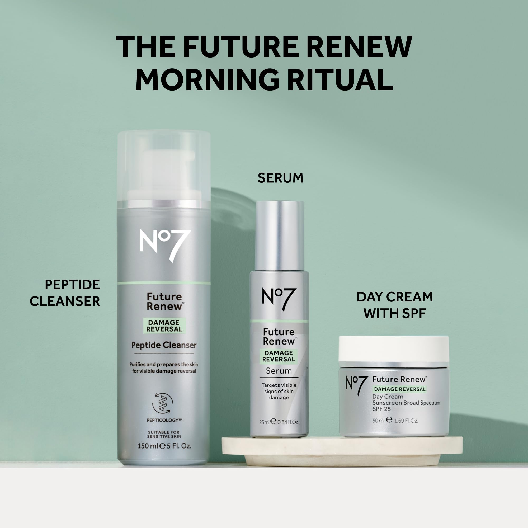 Rutina No7 Future Renew primer paso suave para renovar la piel con confianza