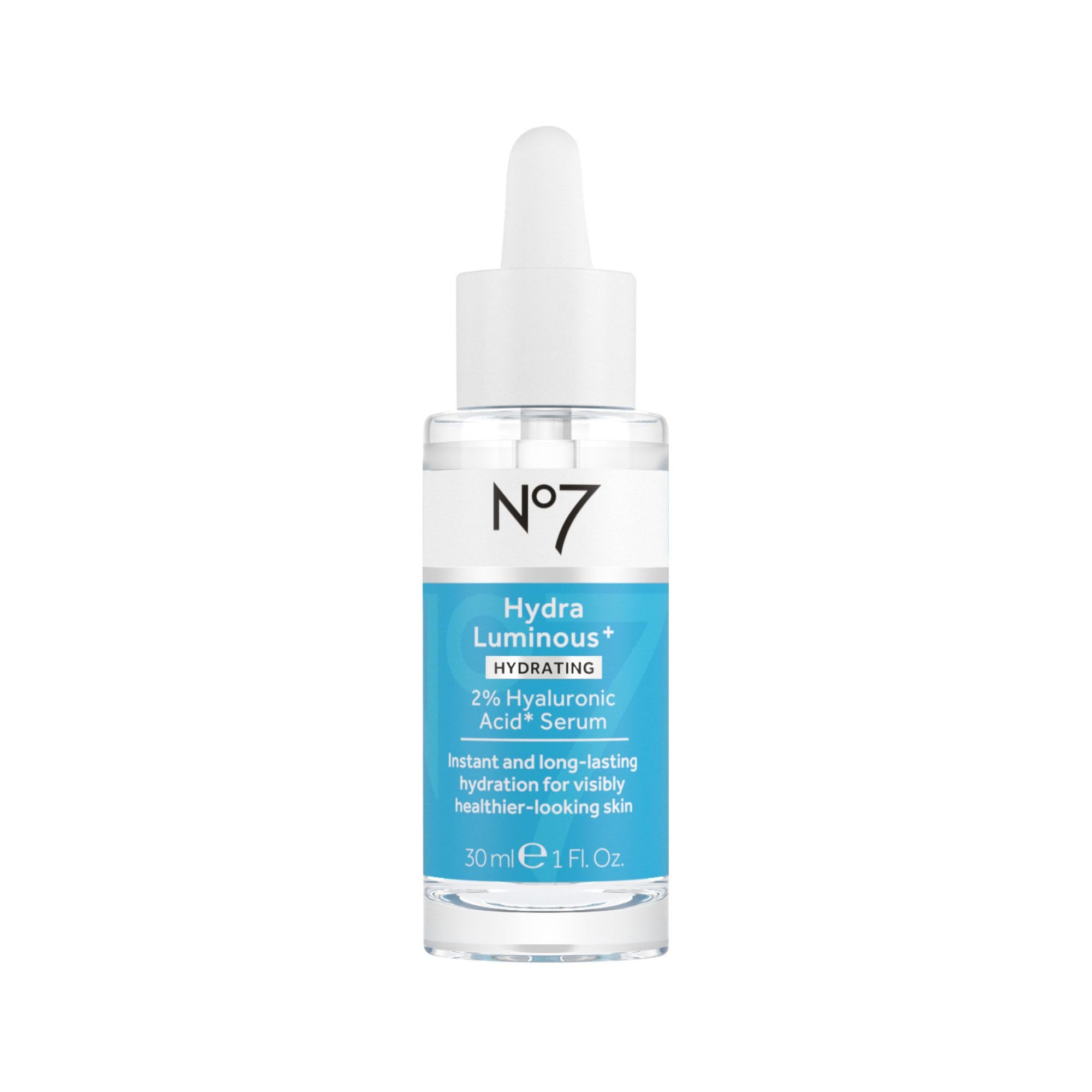 Serum No7 Hydraluminous en botella para hidratación profunda y duradera.