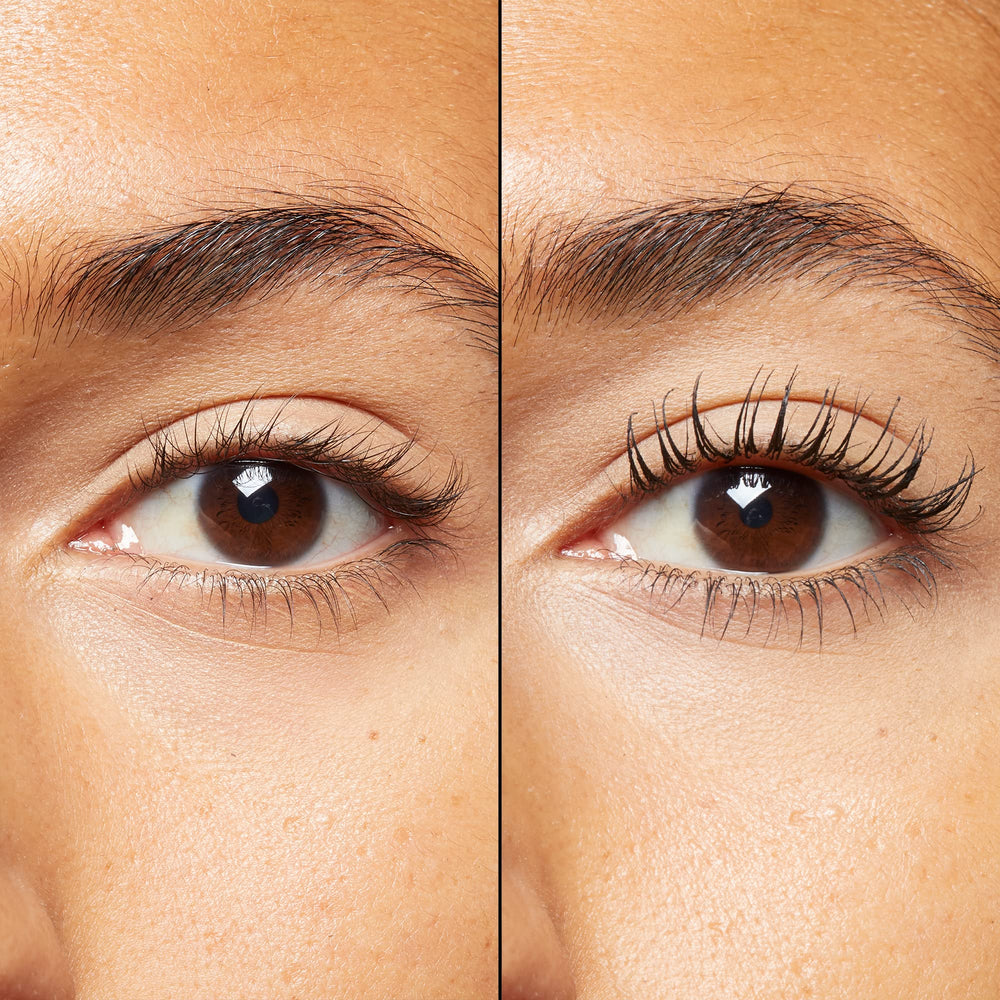 No7 Lash Impact Máscara muestra efecto pestañas postizas con cada pasada.