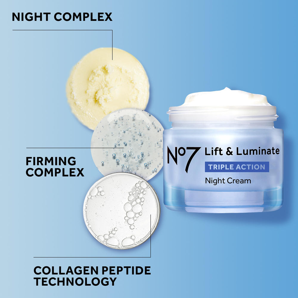 No7 Lift and Luminate, crema nocturna y tratamiento de pigmentación para manchas.