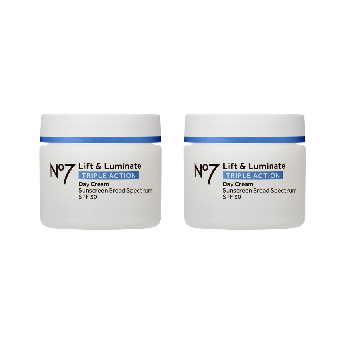 No7 Lift & Luminate: crema en bote para hidratación diaria.