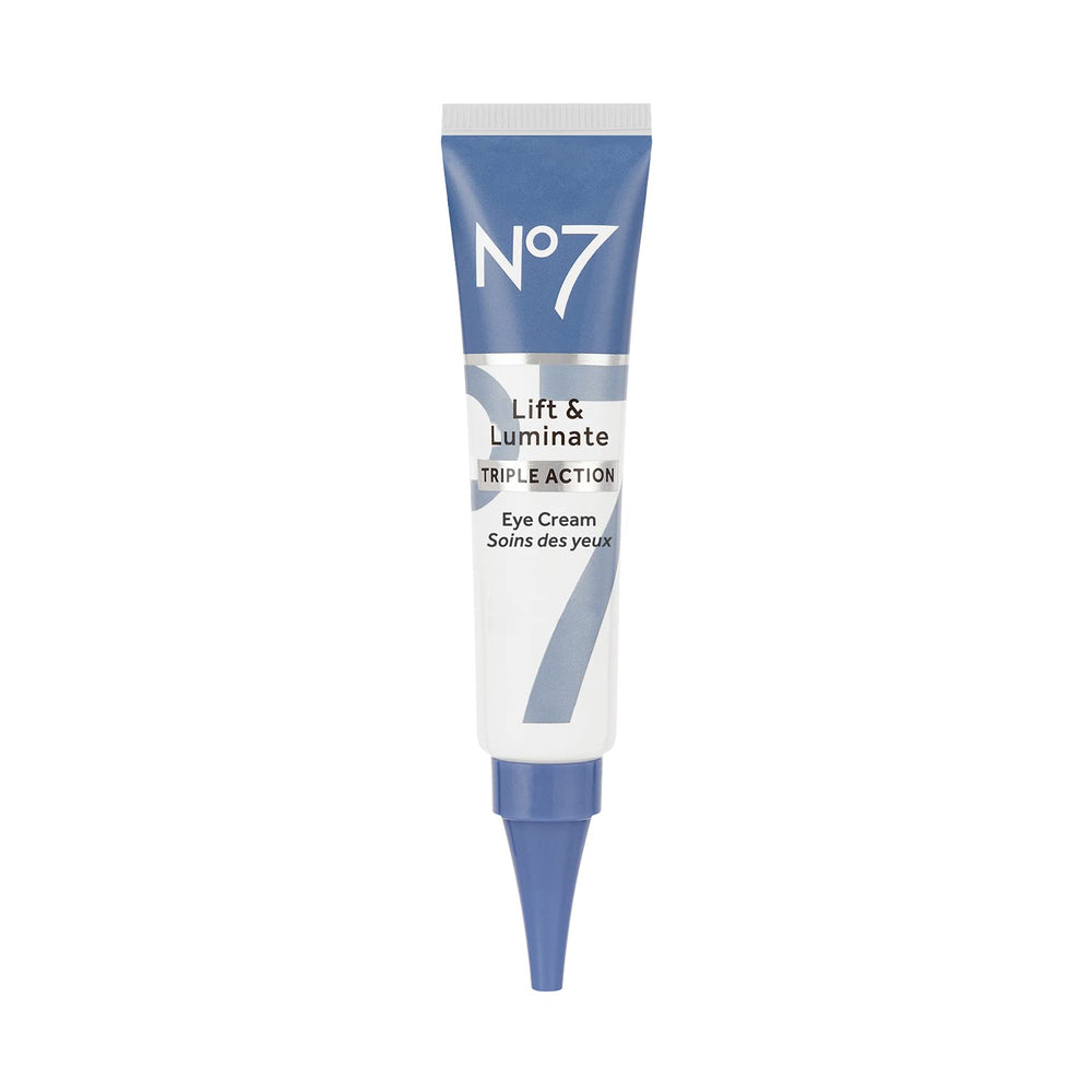No7 Lift & Luminate crema de ojos, bote, hidrata y suaviza la mirada.