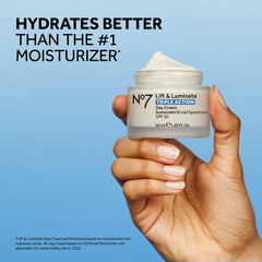 No7 Lift & Luminate: péptidos de colágeno para firmeza perceptible.