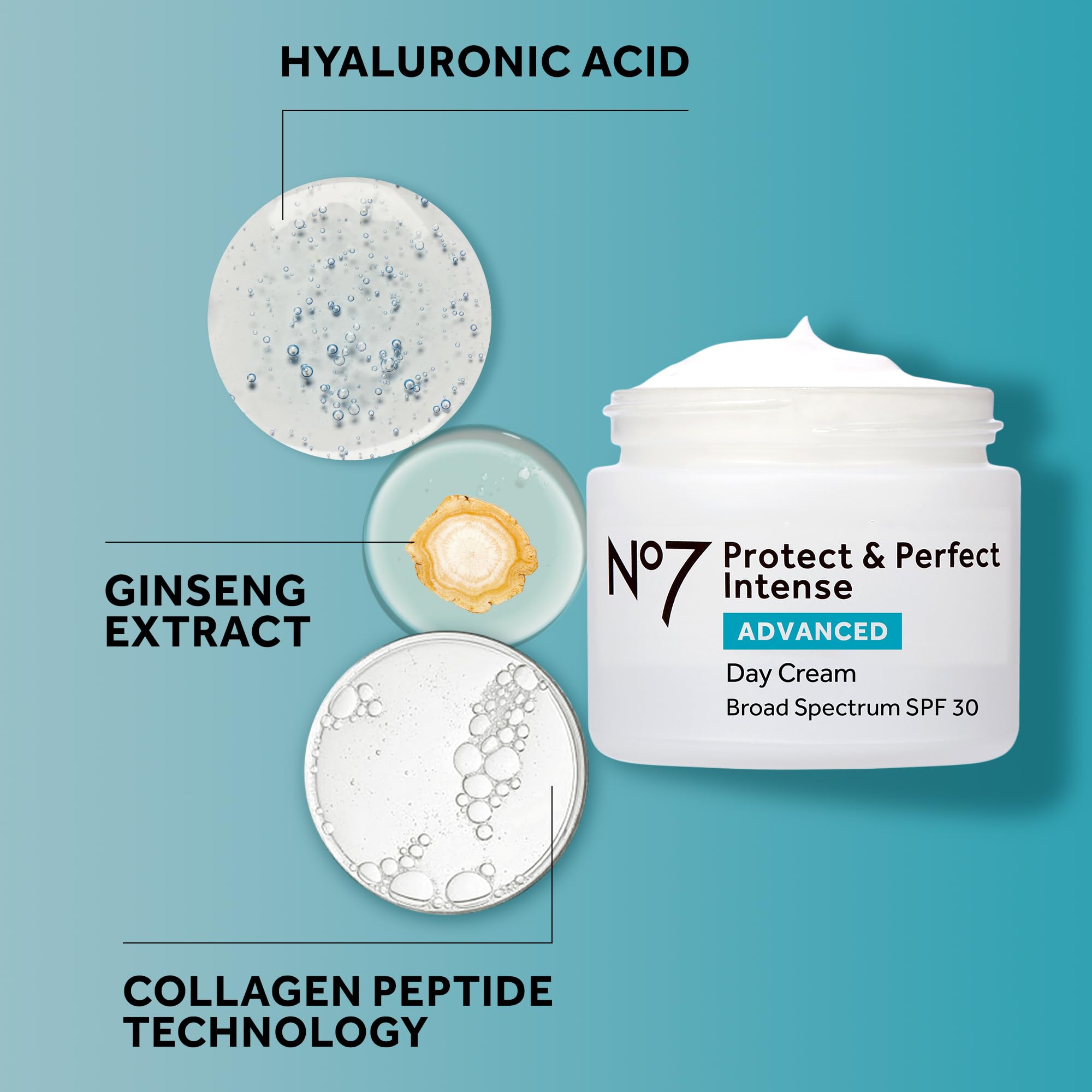 Emballage élégant de No7 Protect & Perfect pour routine quotidienne.