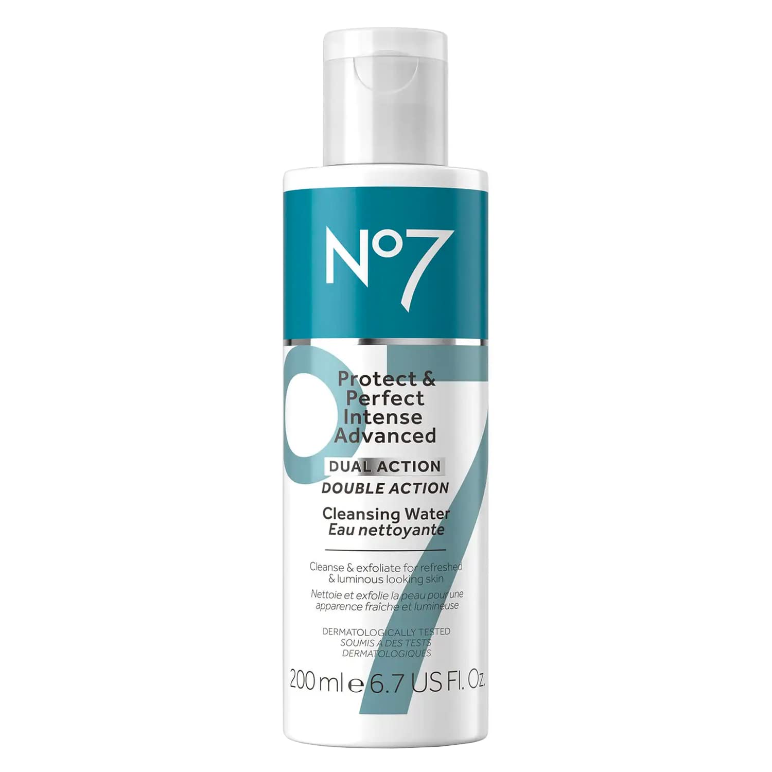 No7 Protect & Perfect, agua limpiadora de doble acción para limpiar rostro y desmaquillar suavemente