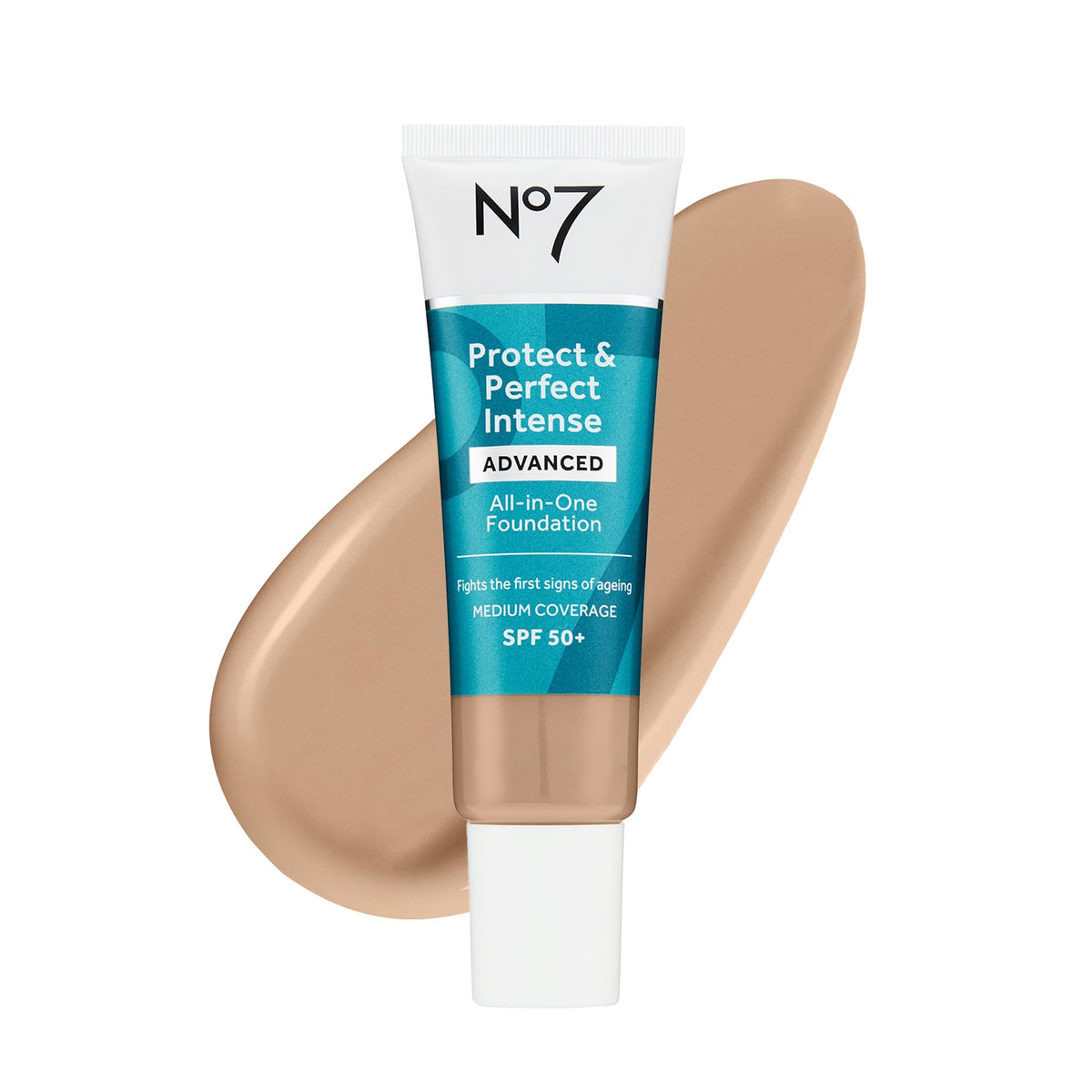 No7 Protect & Perfect fundación en bote de 30 ml para tono uniforme.