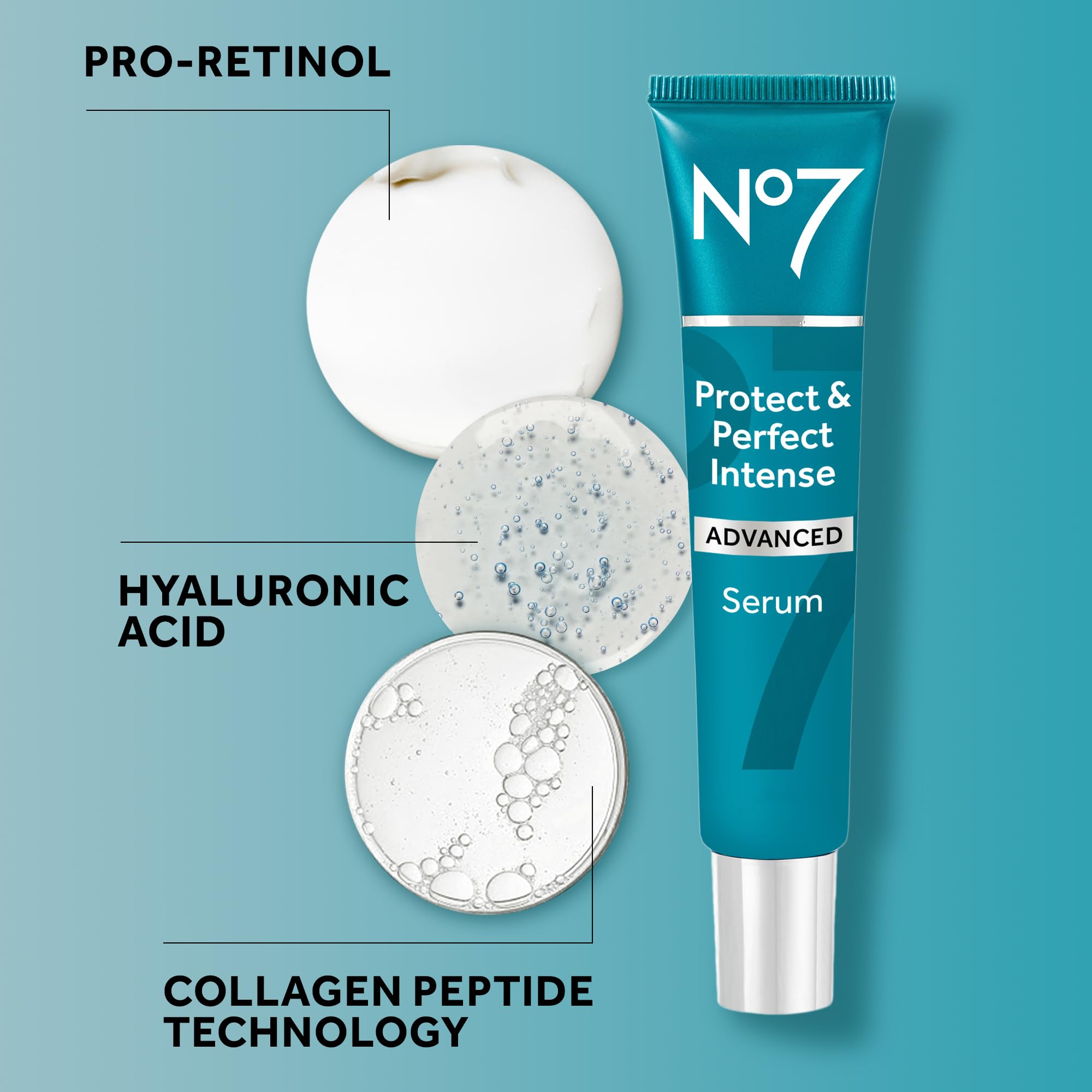Peptido avanzado y antioxidantes en No7 para protección de la piel.