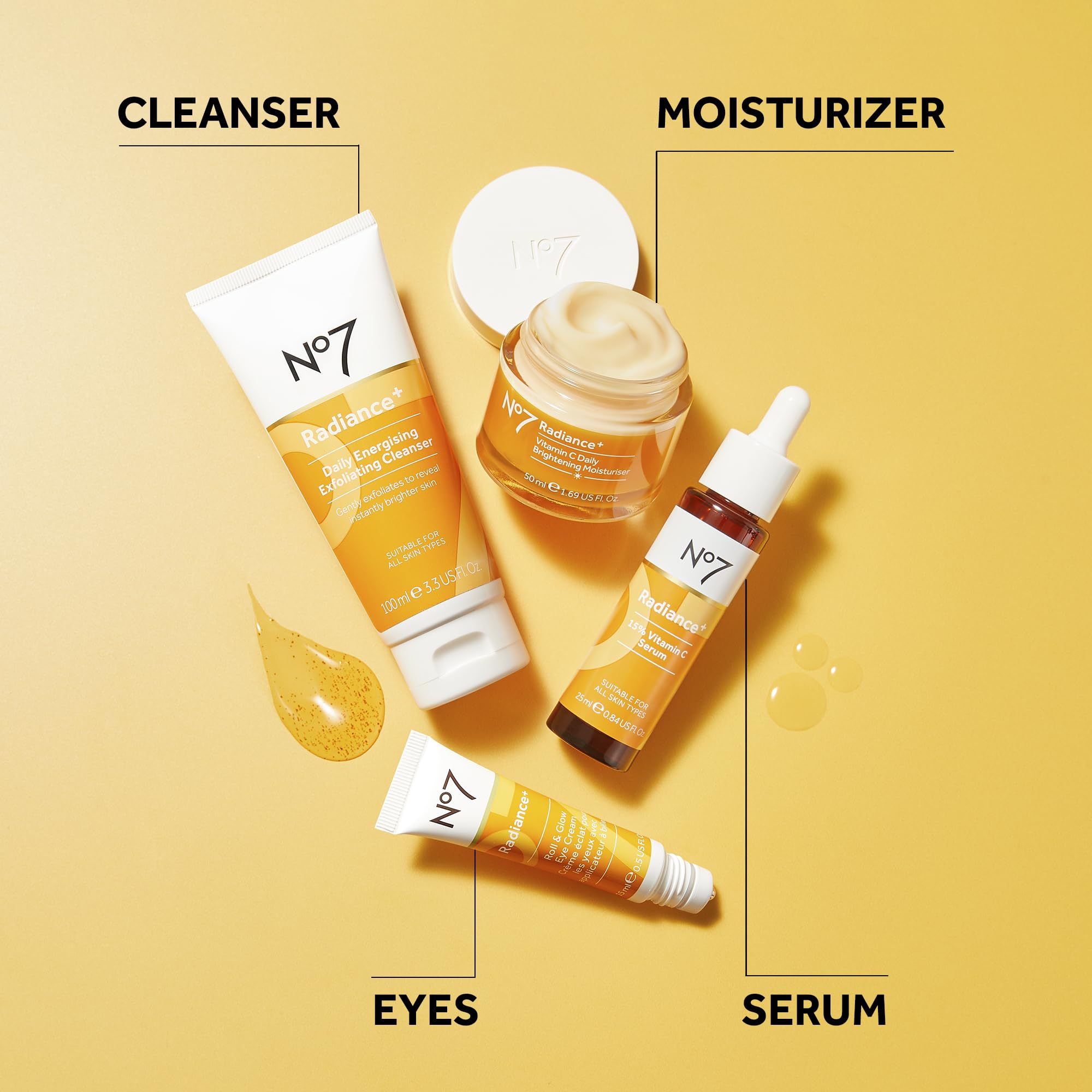 No7 Radiance+ Serum: absorcion rapida en la piel para uso diario