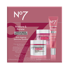 No7 Restore & Renew serum reafirmante rostro para mayor firmeza y aspecto renovado.