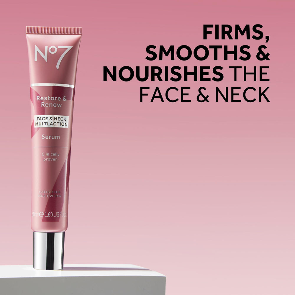 Aplicación del serum No7 en rostro y cuello para uso diario.