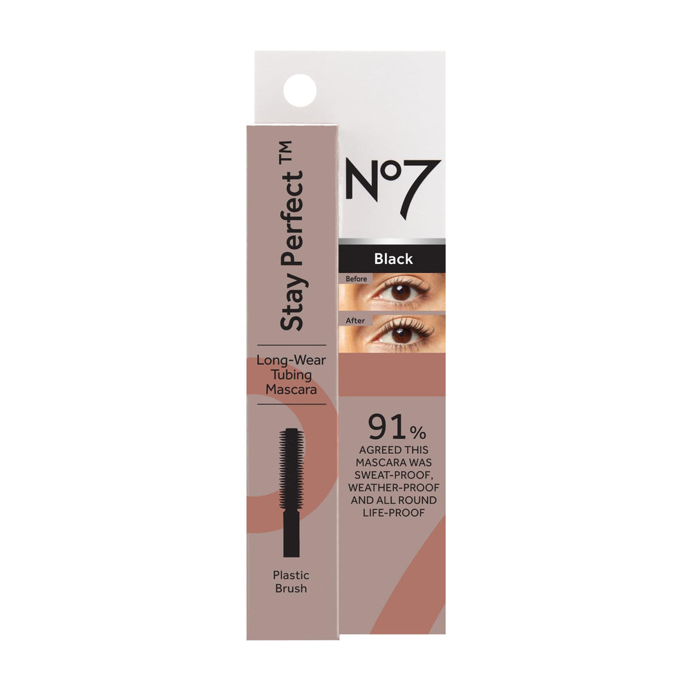 No7 Stay Perfect Mascara tubing technology coats lashes without smudging.