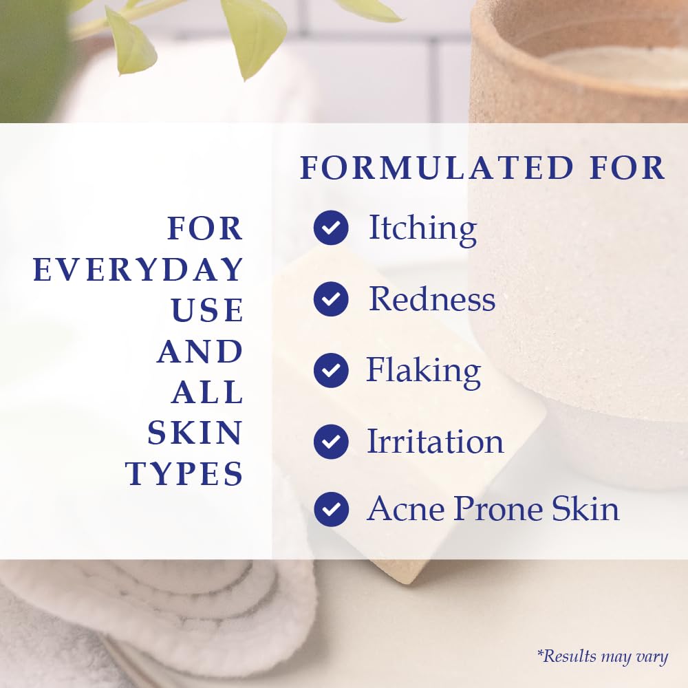 Noble Formula zinc bar soap with milled oats for gentle exfoliation.