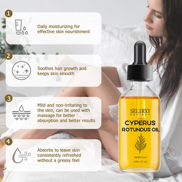 Nodfens Aceite Cyperus Rotundus, aplicación para depilación post uso.