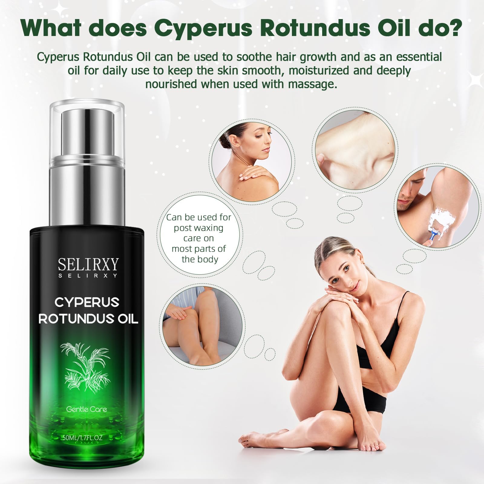 Nodfens Aceite Cyperus Rotundus spray cómodo para viajes y uso diario
