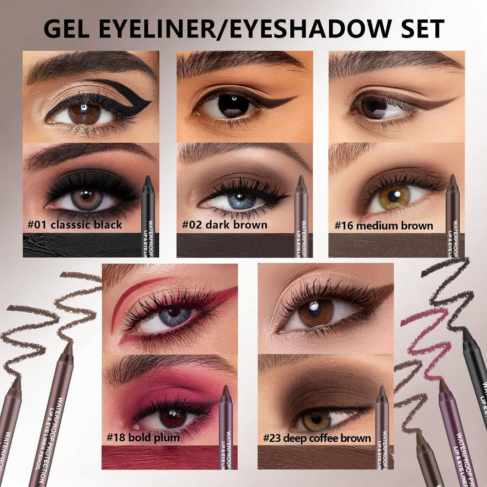 Noerrors delineador gel tono arena, definición suave para ojos.