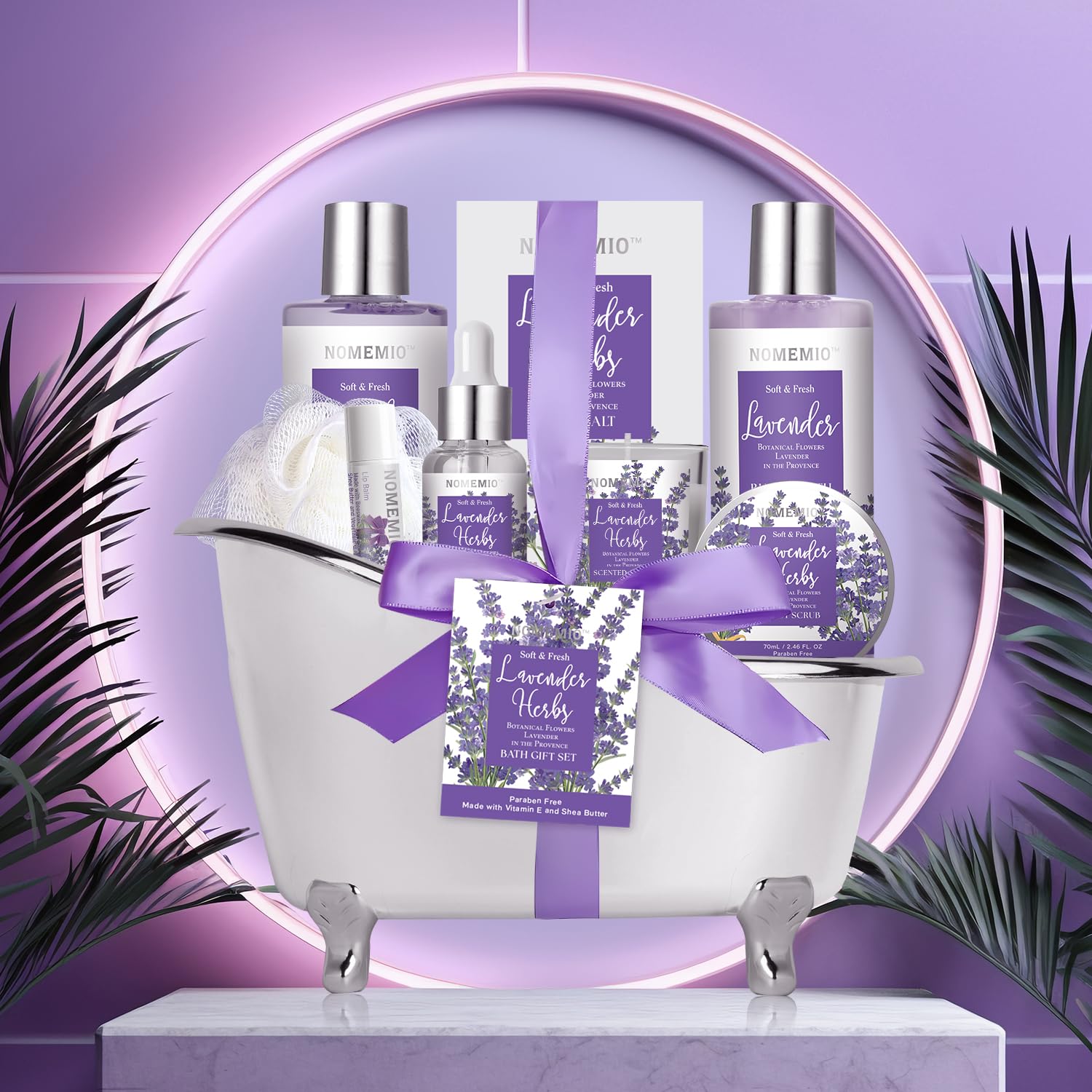Nomemio vela lavanda: ambiente cálido y relajante.