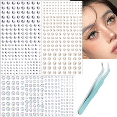 nooepc 660pcs gemas faciales de resina para maquillaje, ideal para destellos temporales