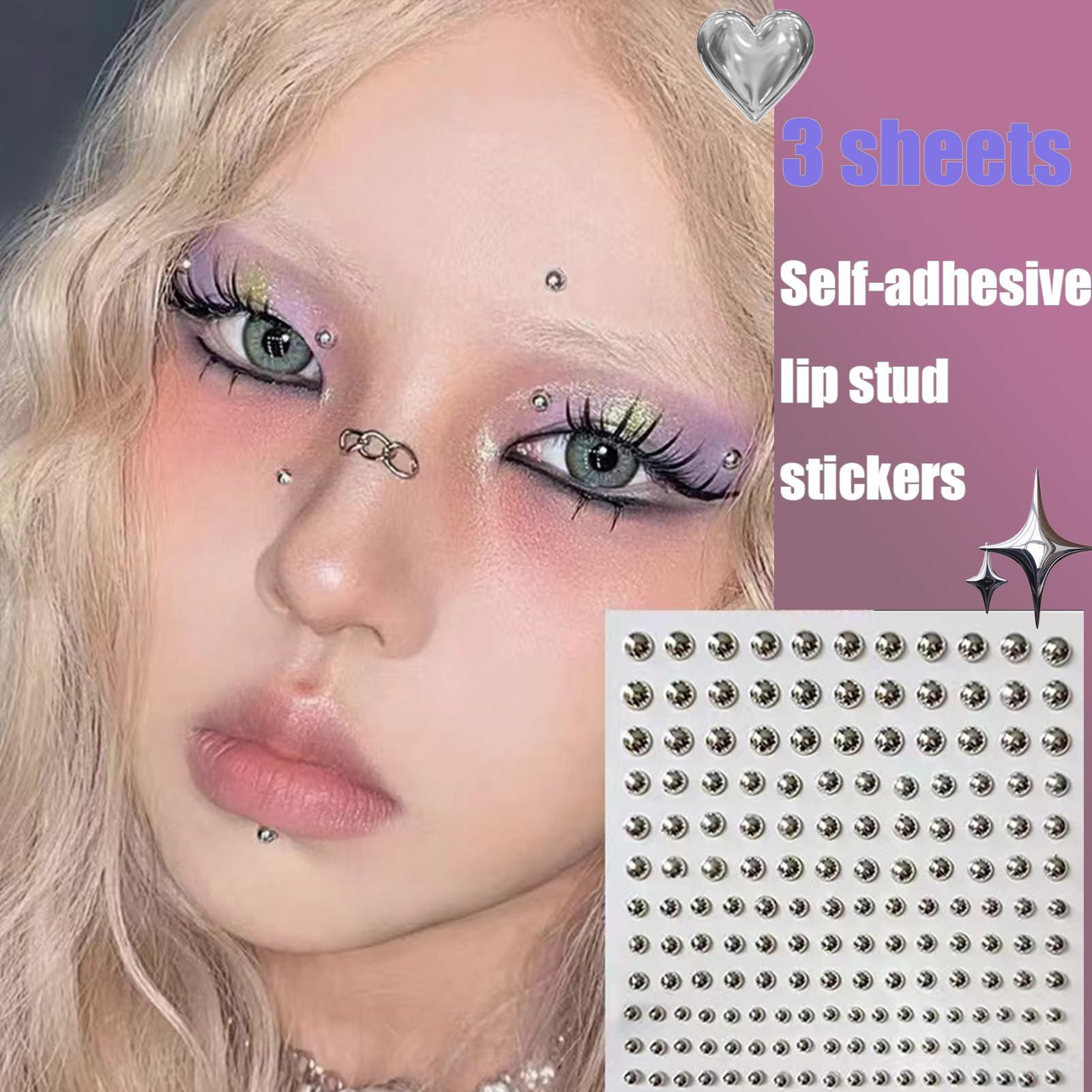 NOOEPC Cristales reutilizables: brillo intenso para maquillaje temporal