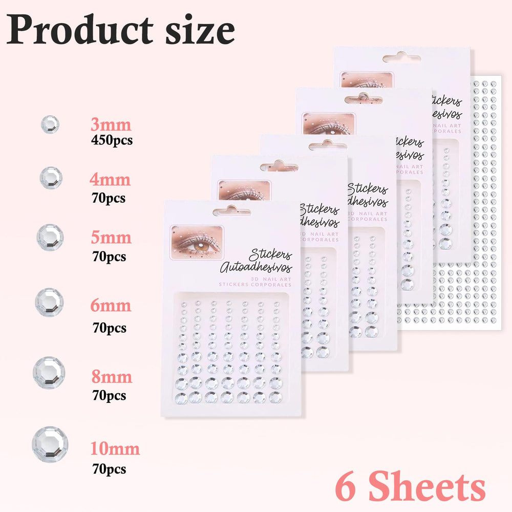 NOOEPC Gemas autoadhesivas para cabello, adhesivo seguro para piel.