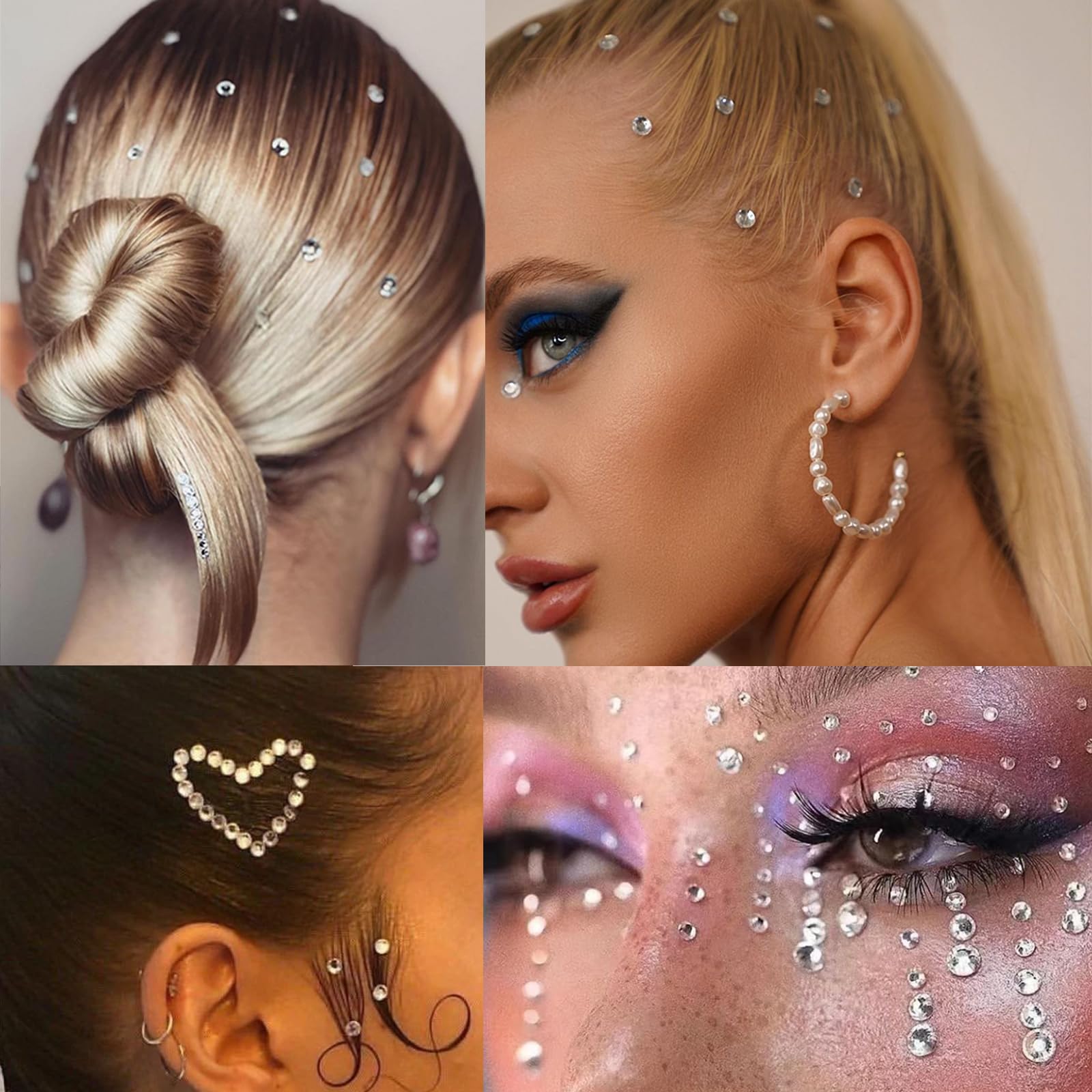 NOOEPC Joyas faciales brillos visibles para maquillaje diario.
