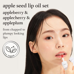 NOONI Aceite labial con semillas de manzana hidrata y deja brillo natural.