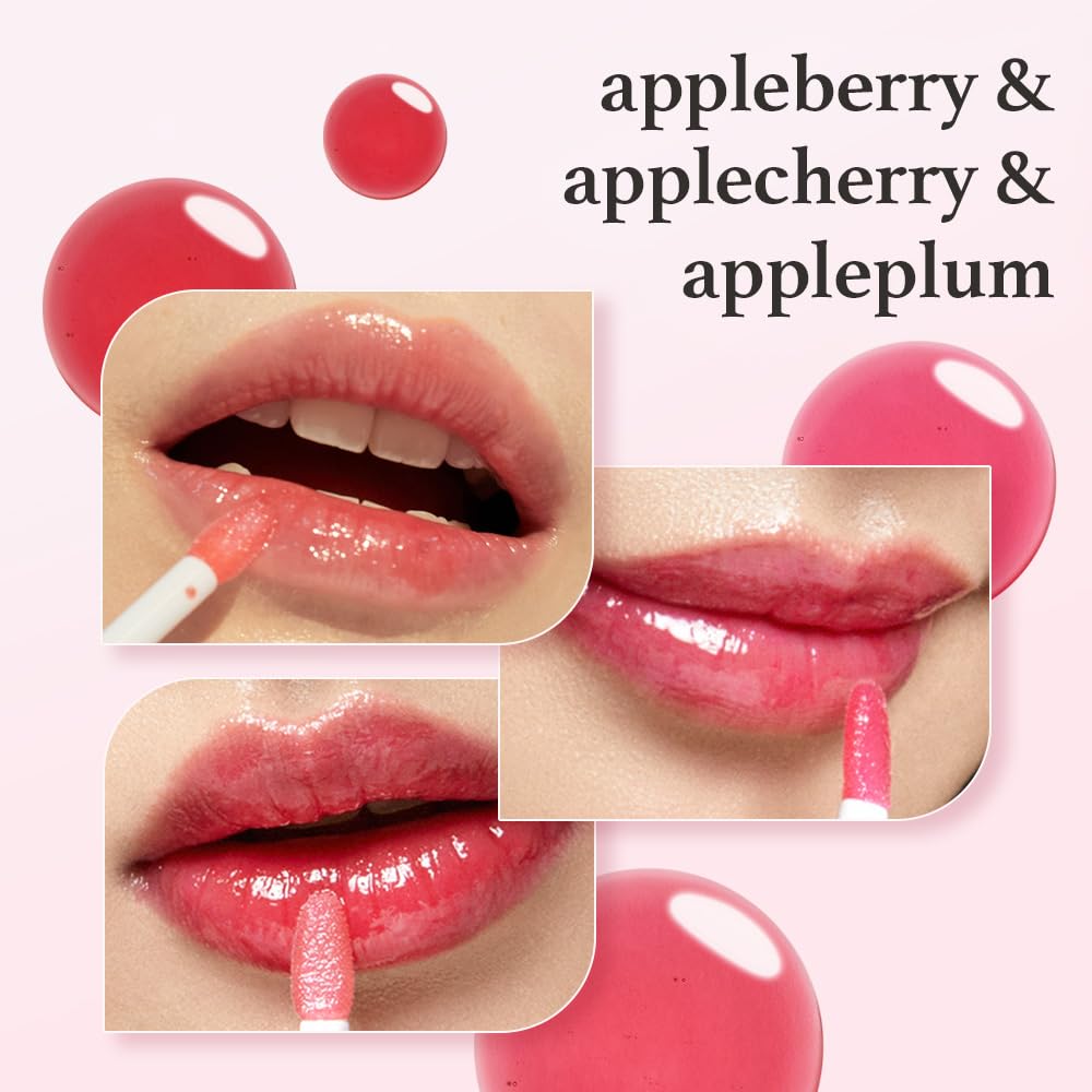 NOONI Aceite labial tintado natural para labios suaves con brillo sutil.
