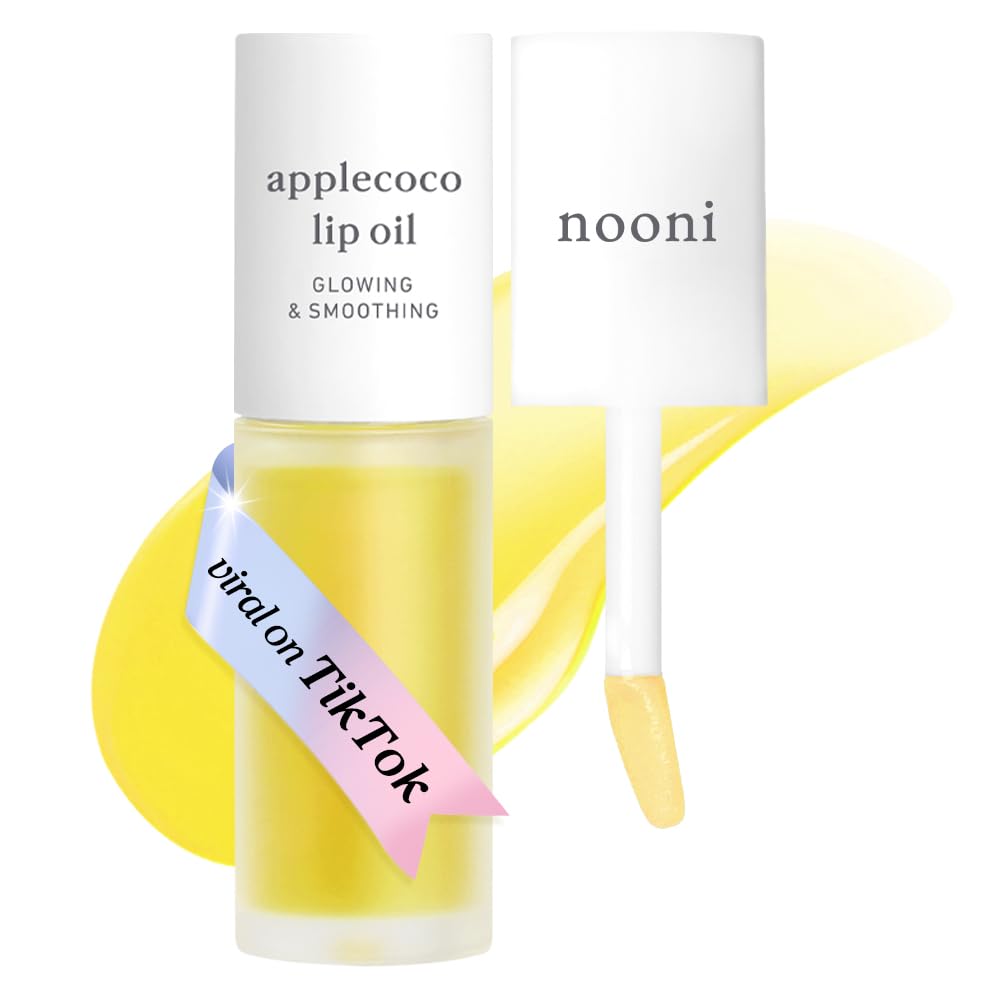 NOONI Applecoco aceite labial en frasco, hidratación duradera para labios secos.