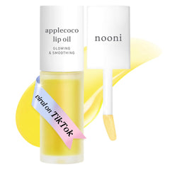 NOONI Applecoco aceite labial en frasco, hidratación duradera para labios secos.