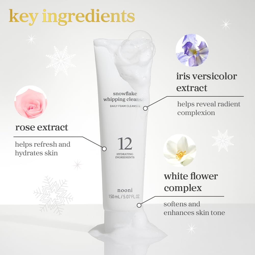 Purification des impuretés et peau nette après le rinçage Nooni.